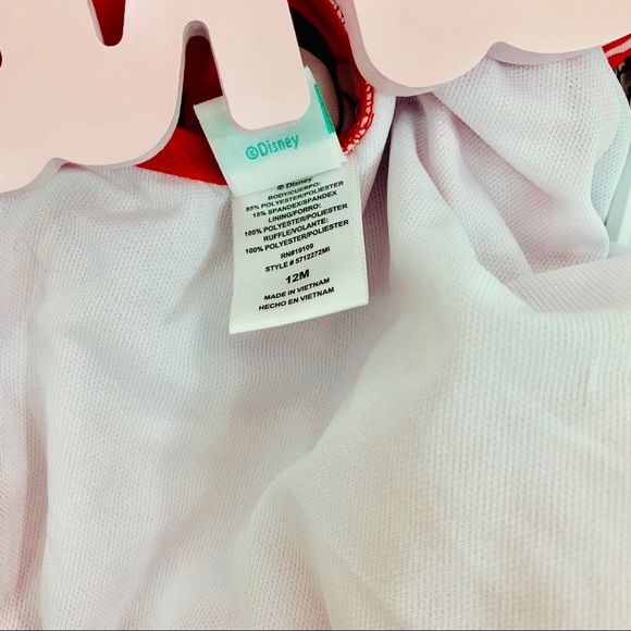 Disney / Tutu Minnie Mouse Red One Piece Swimsuit - Picture 6 of 8